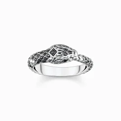 Women THOMAS SABO Rings|Rings-Ring blackened snake