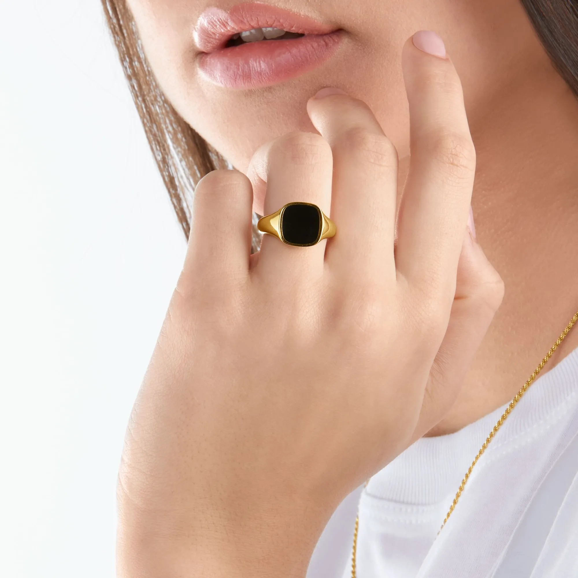 Women THOMAS SABO Rings|Rings-Ring classic black-gold