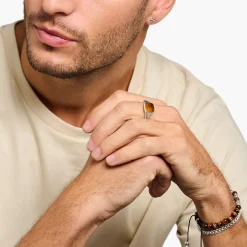 Women THOMAS SABO Rings|Rings-Ring classic tiger‘s eye