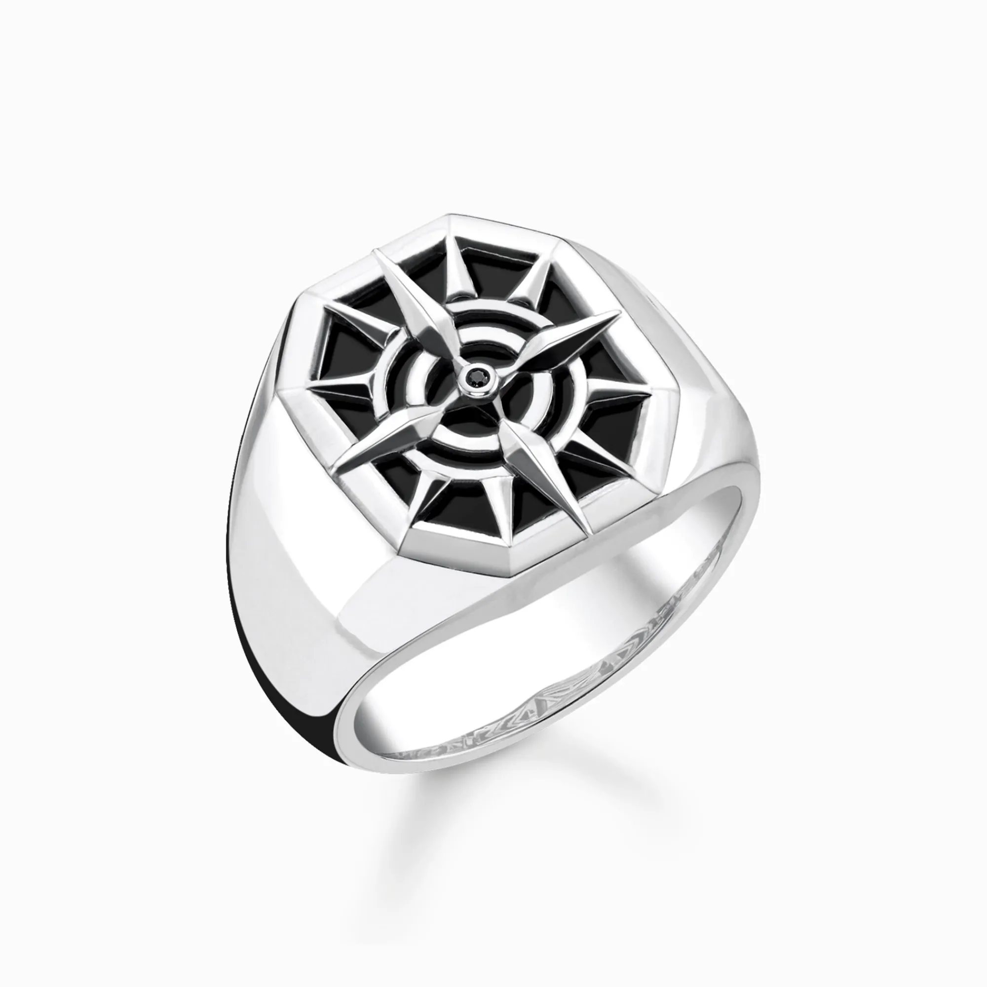 Women THOMAS SABO Rings|Rings-Ring compass black