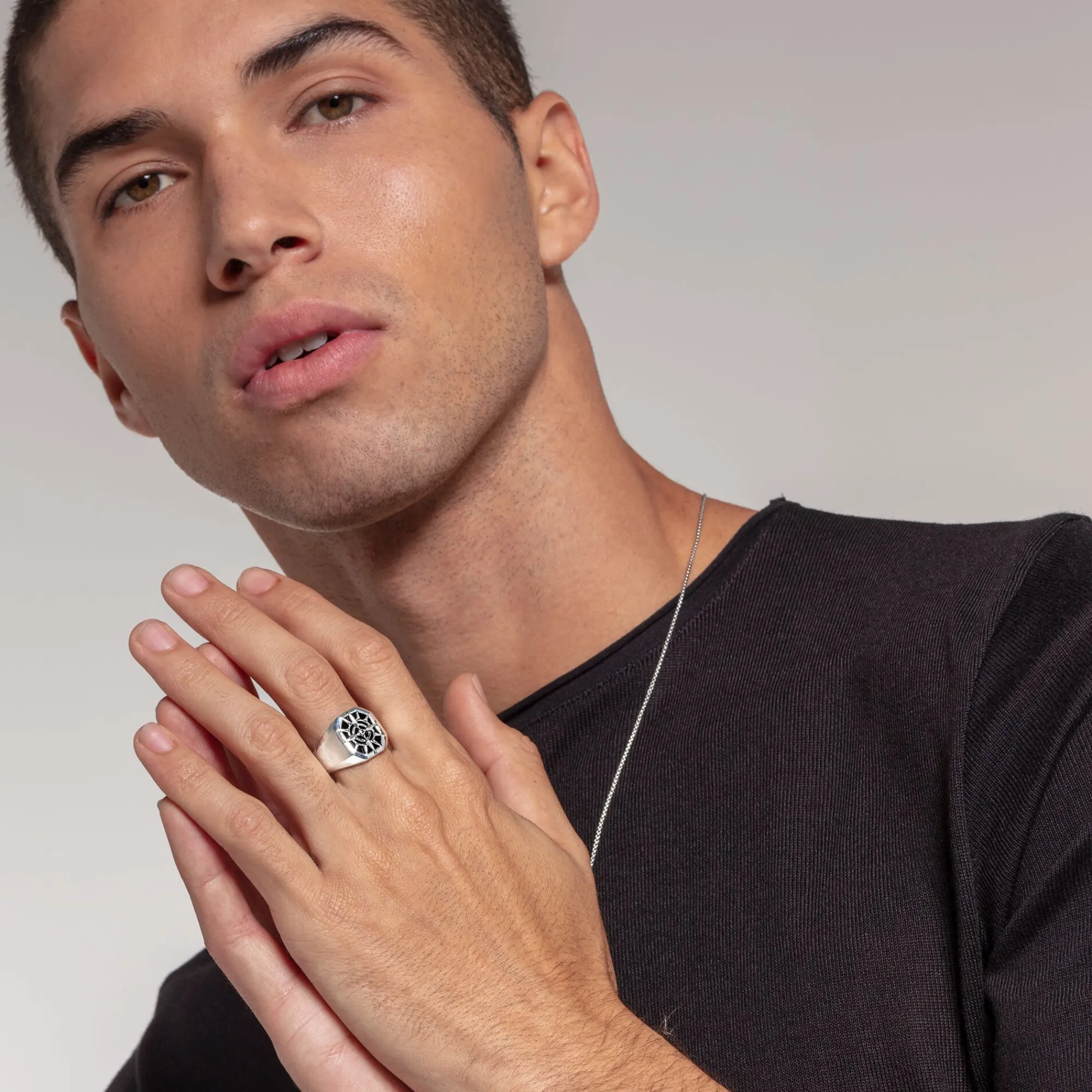 Women THOMAS SABO Rings|Rings-Ring compass black