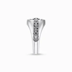Women THOMAS SABO Rings|Rings-Ring cross black stones