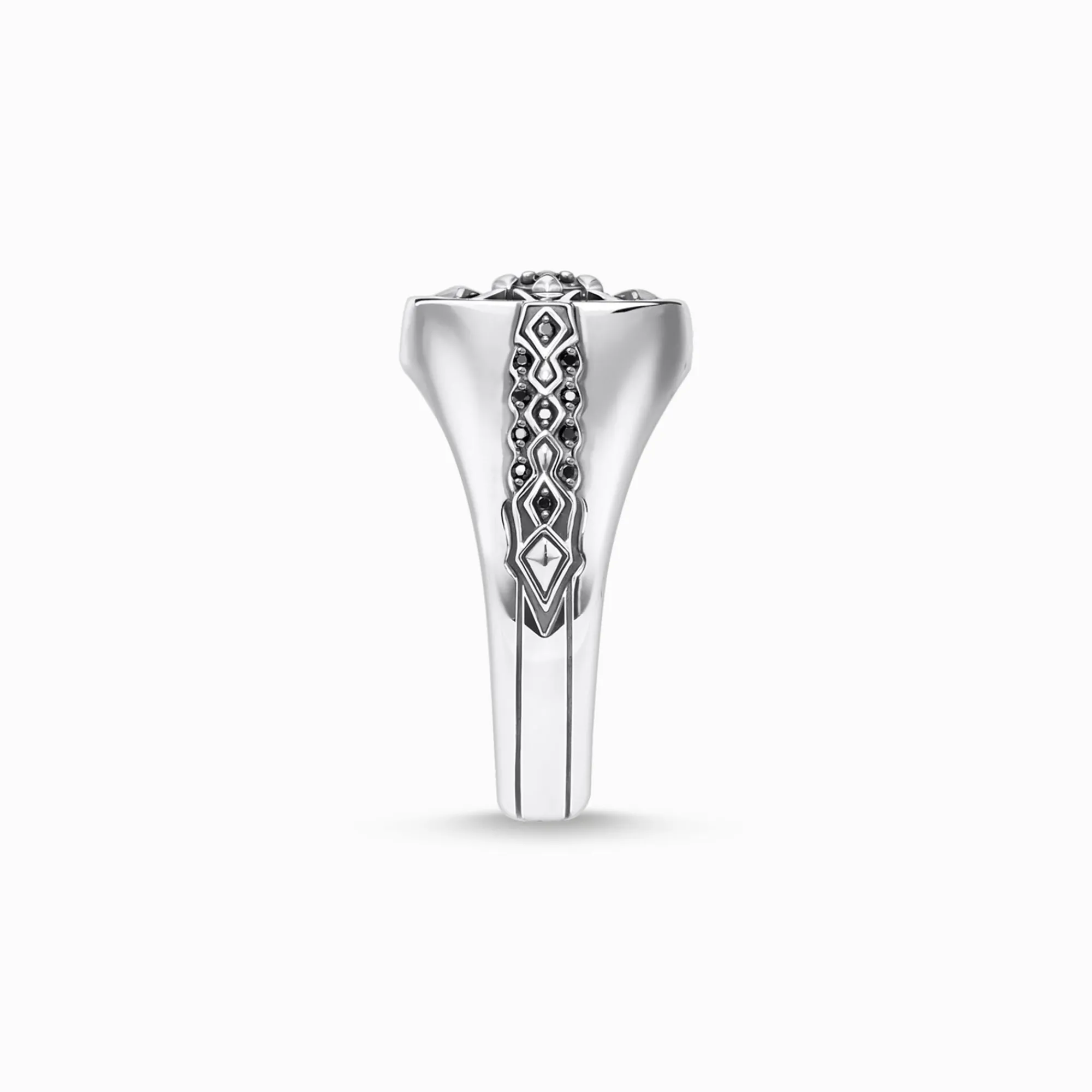 Women THOMAS SABO Rings|Rings-Ring cross black stones