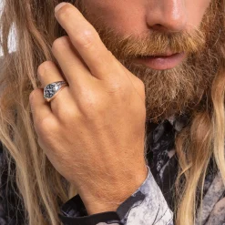 Women THOMAS SABO Rings|Rings-Ring cross black stones