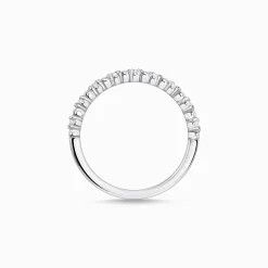 Women THOMAS SABO Rings-Ring dots with white stones silver