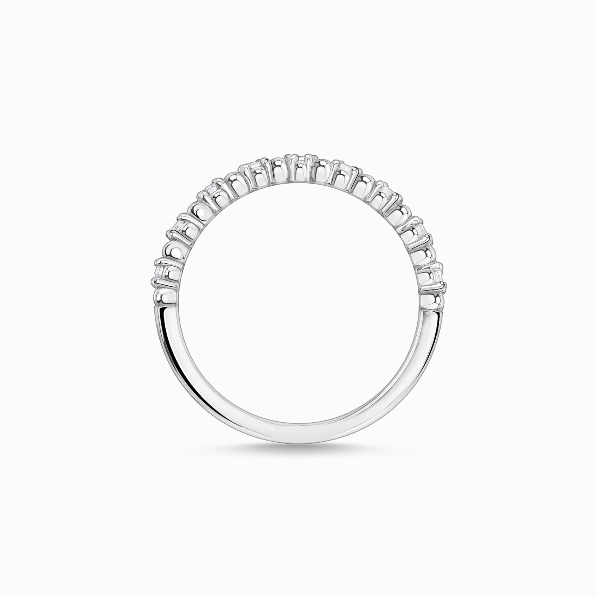 Women THOMAS SABO Rings-Ring dots with white stones silver