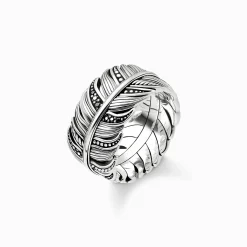 Women THOMAS SABO Rings|Rings-Ring feather pavé