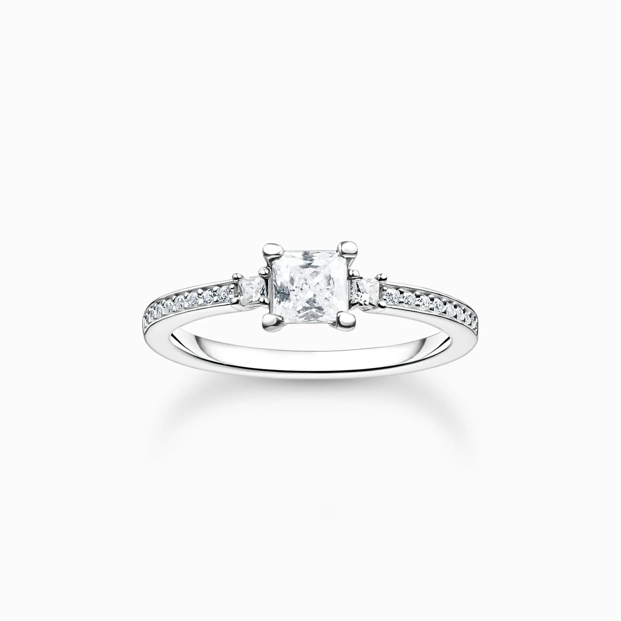 Women THOMAS SABO Rings-Ring pavé white stone silver