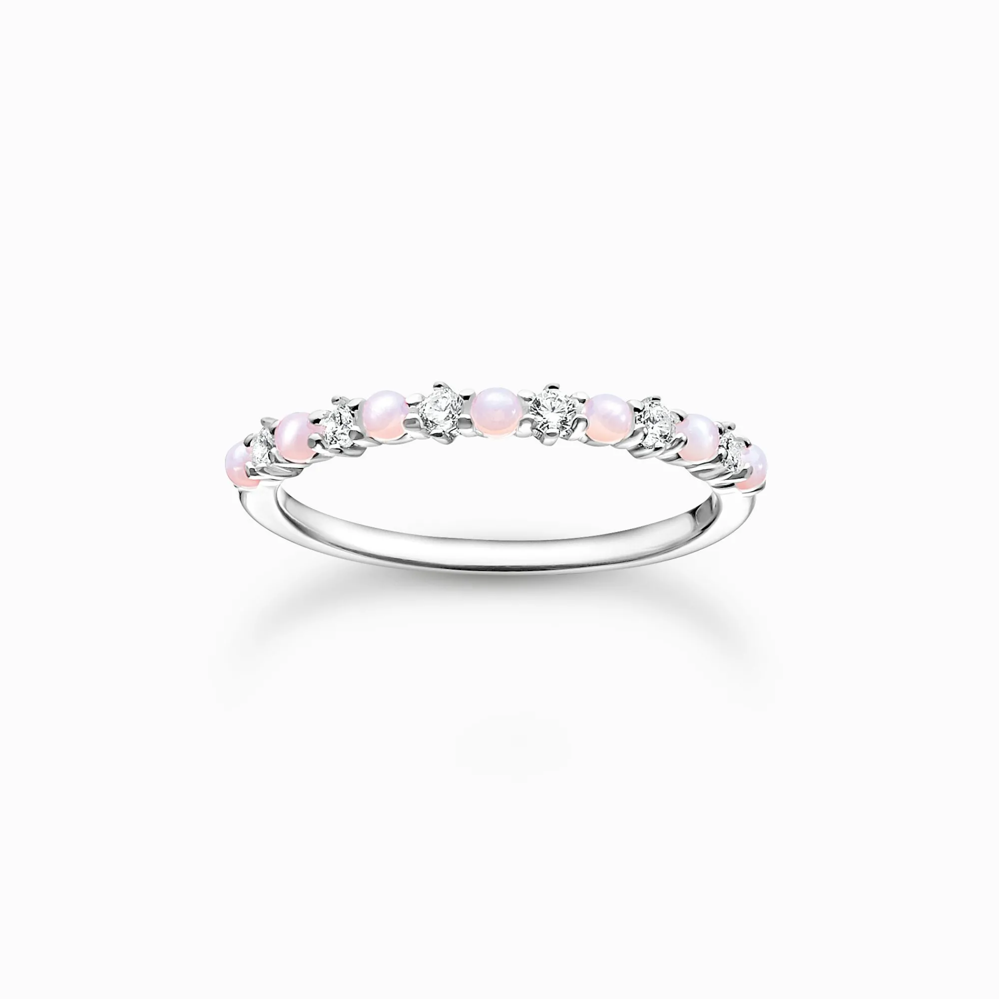 Women THOMAS SABO Rings-Ring pink and white stones