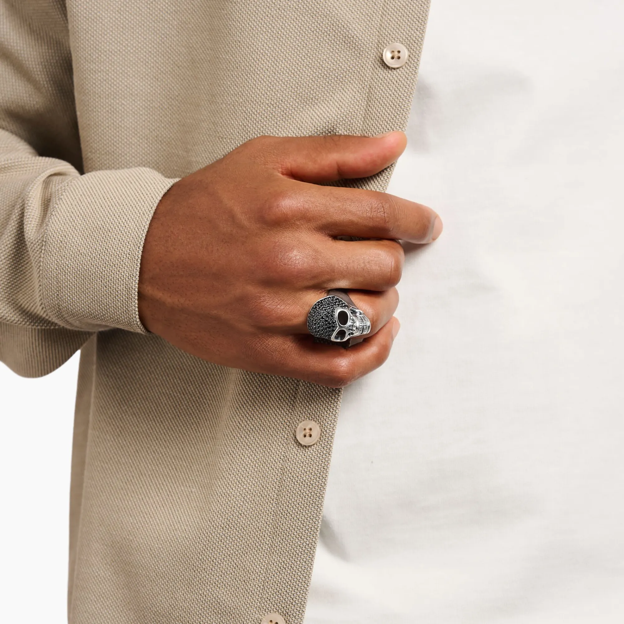 Women THOMAS SABO Rings|Rings-Ring skull pavé