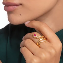 Women THOMAS SABO Rings-Ring snake gold