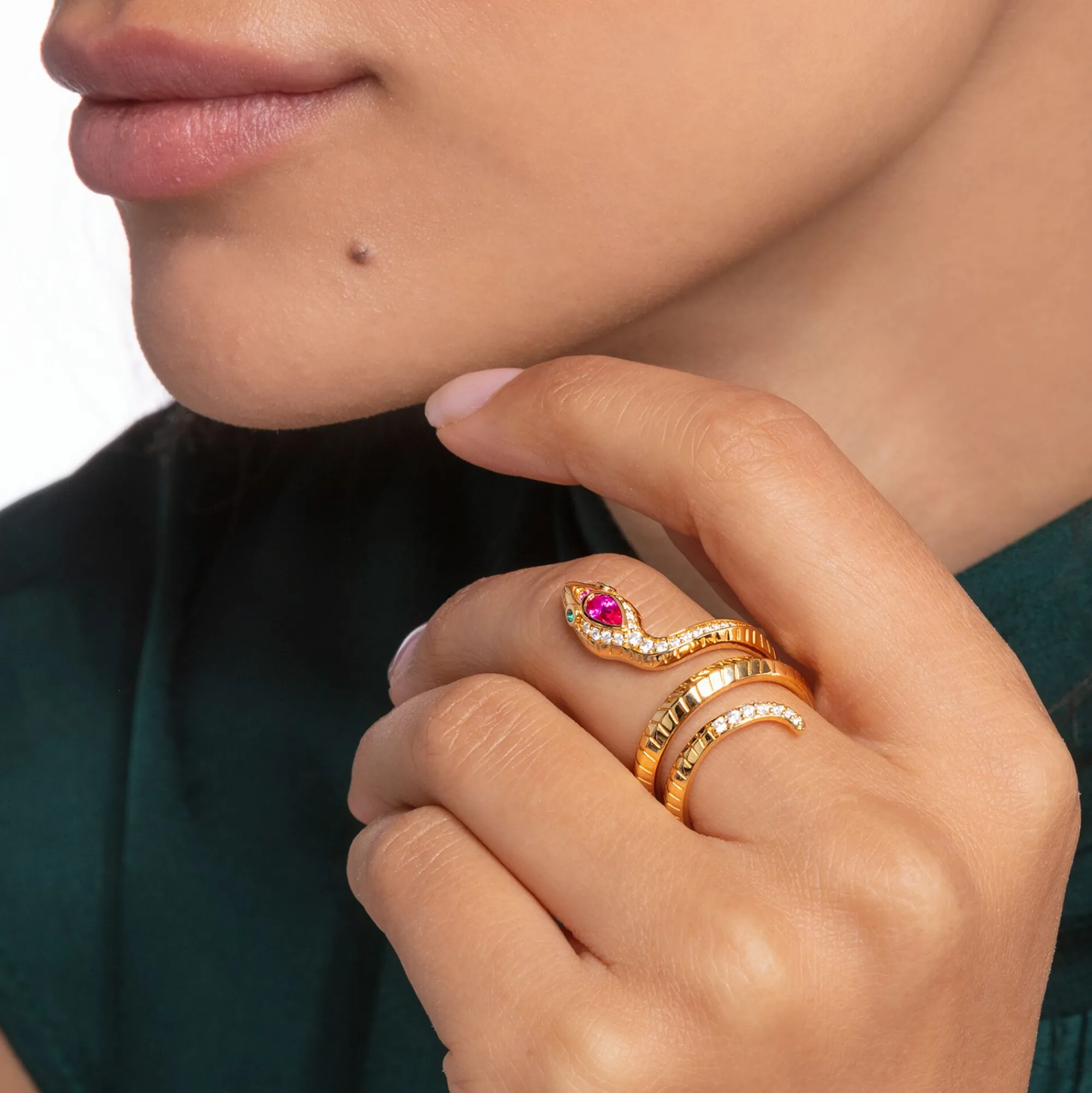 Women THOMAS SABO Rings-Ring snake gold