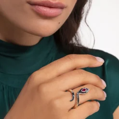 Women THOMAS SABO Rings-Ring snake silver