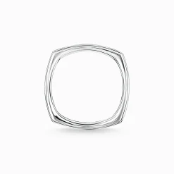 Women THOMAS SABO Rings|925 Silver-Ring square silver