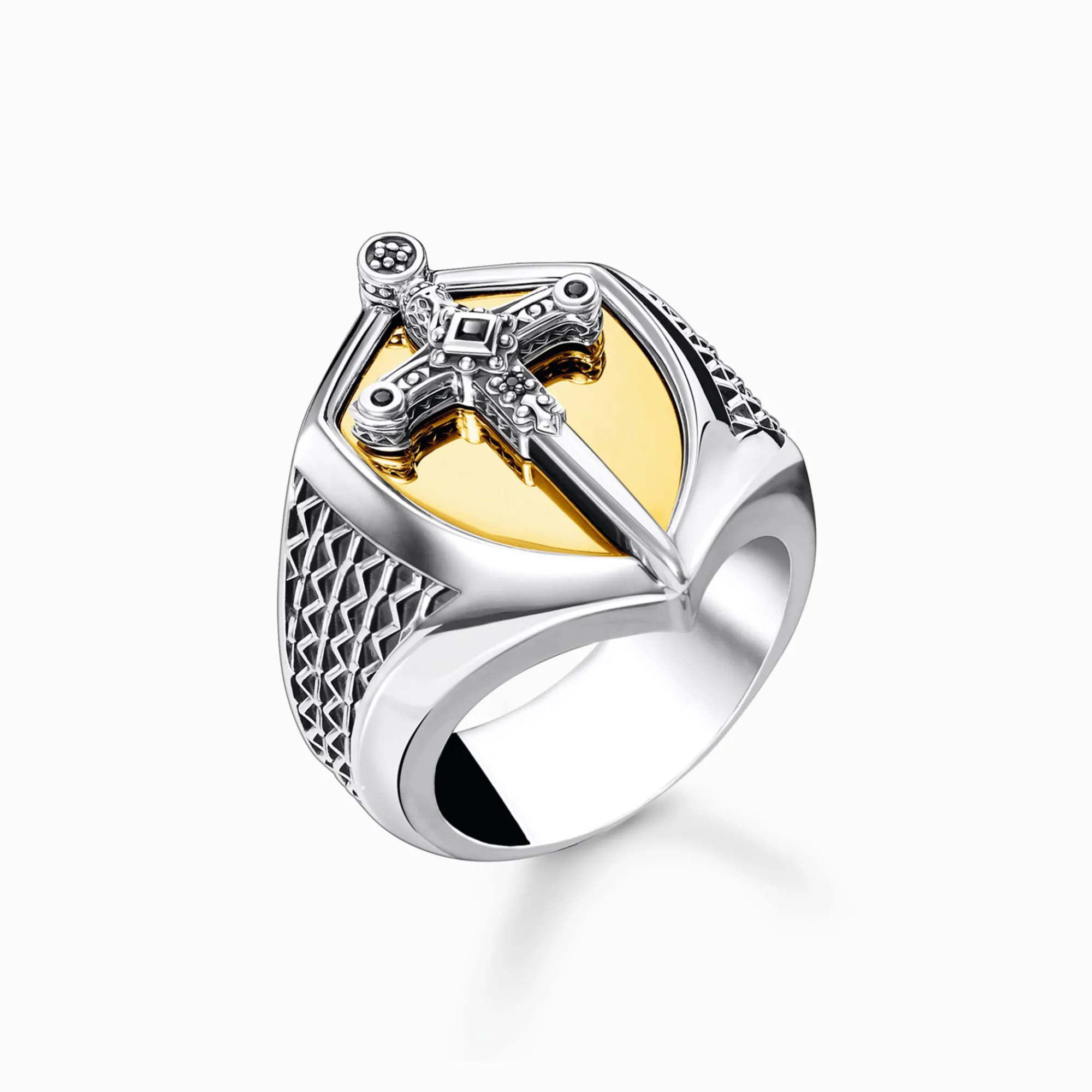 Women THOMAS SABO Rings|18-Carat Gold-Plating - 925 Silver-Ring sword gold