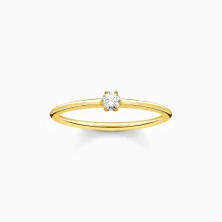 Women THOMAS SABO Rings-Ring white stone gold