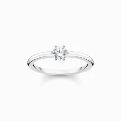 Women THOMAS SABO Rings-Ring white stone silver