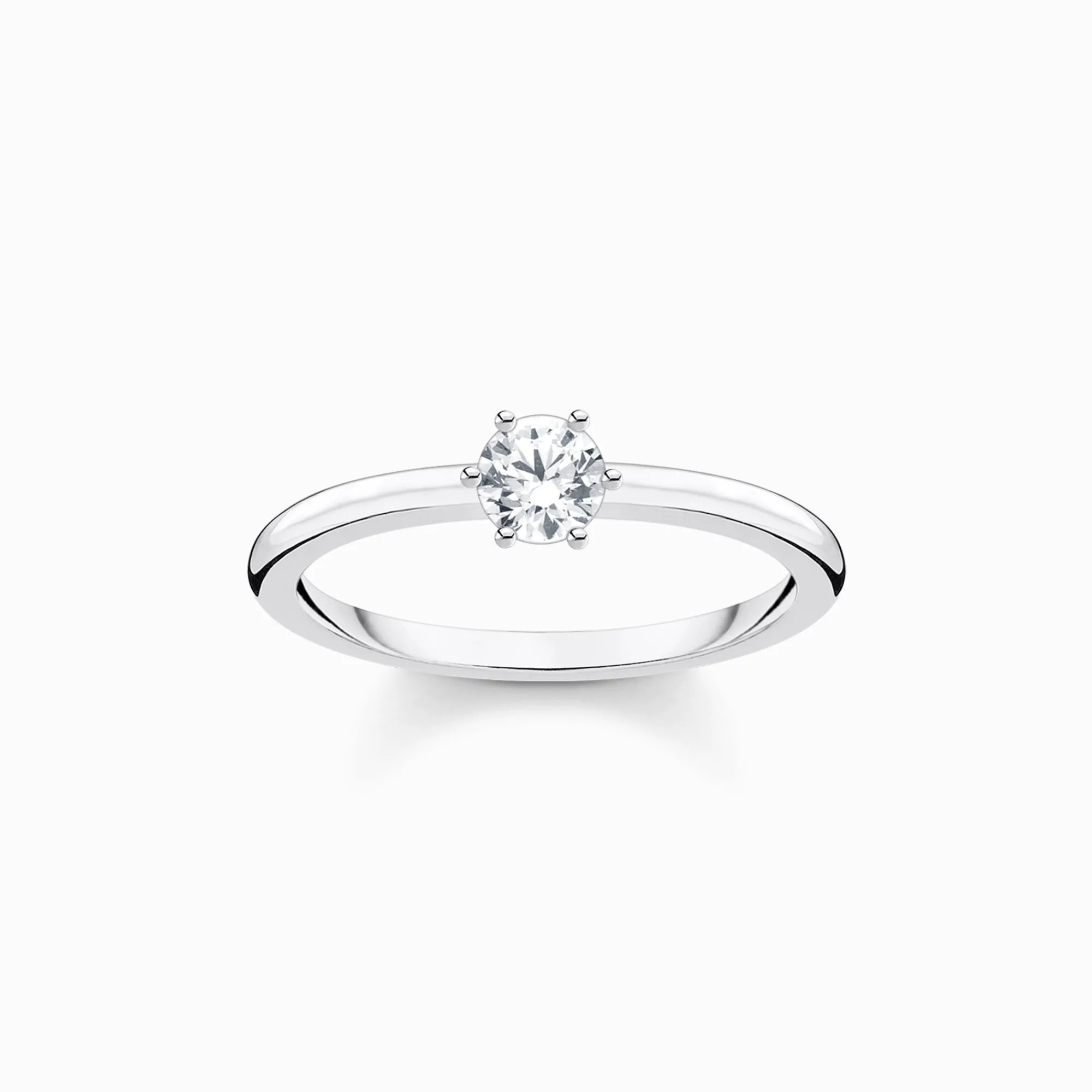 Women THOMAS SABO Rings-Ring white stone silver
