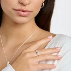 Women THOMAS SABO Rings|925 Silver-Ring white stones silver