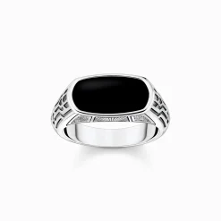 Women THOMAS SABO Rings|Rings-Ring with black onyx silver