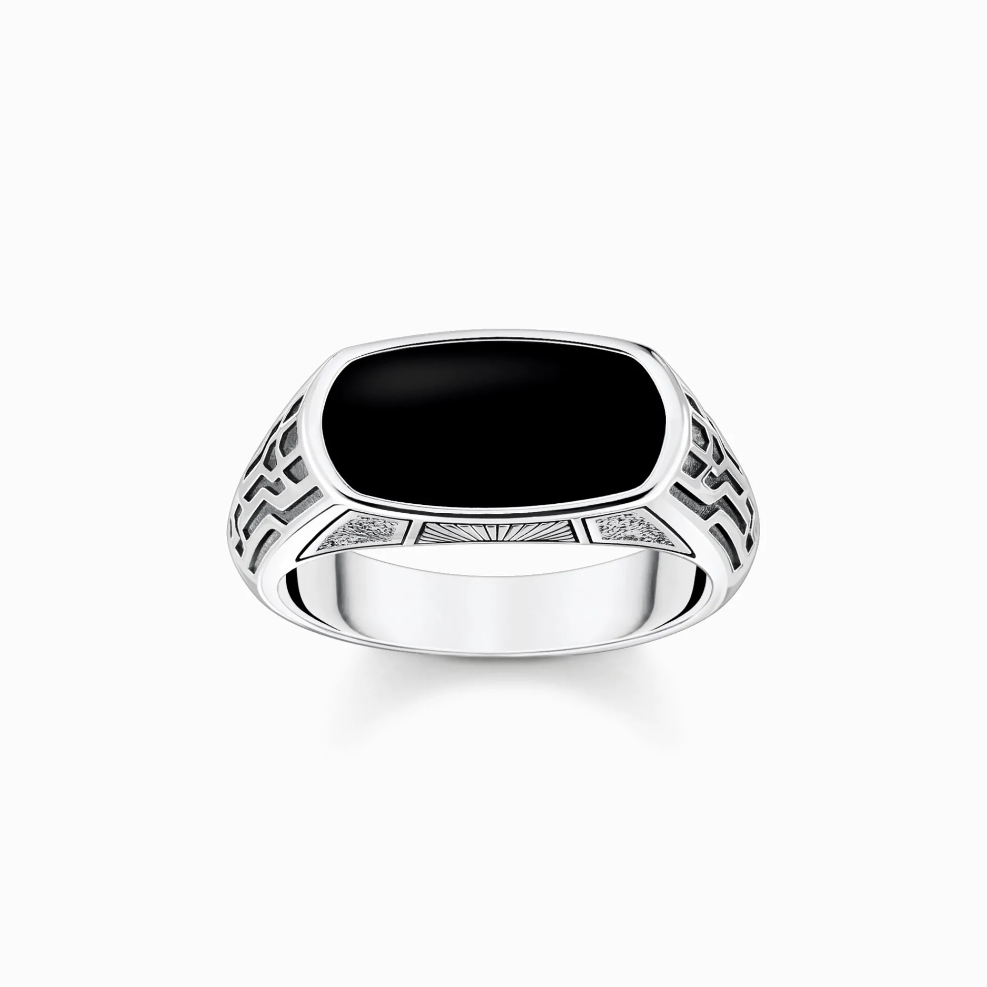 Women THOMAS SABO Rings|Rings-Ring with black onyx silver