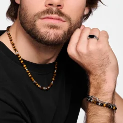 Women THOMAS SABO Rings|Rings-Ring with black onyx silver
