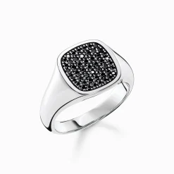 Women THOMAS SABO Rings|Rings-Ring with black stones silver