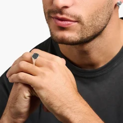 Women THOMAS SABO Rings|Rings-Ring with black stones silver