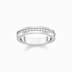 Women THOMAS SABO Rings-Ring with white stones pavé silver