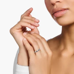 Women THOMAS SABO Rings-Ring with white stones silver
