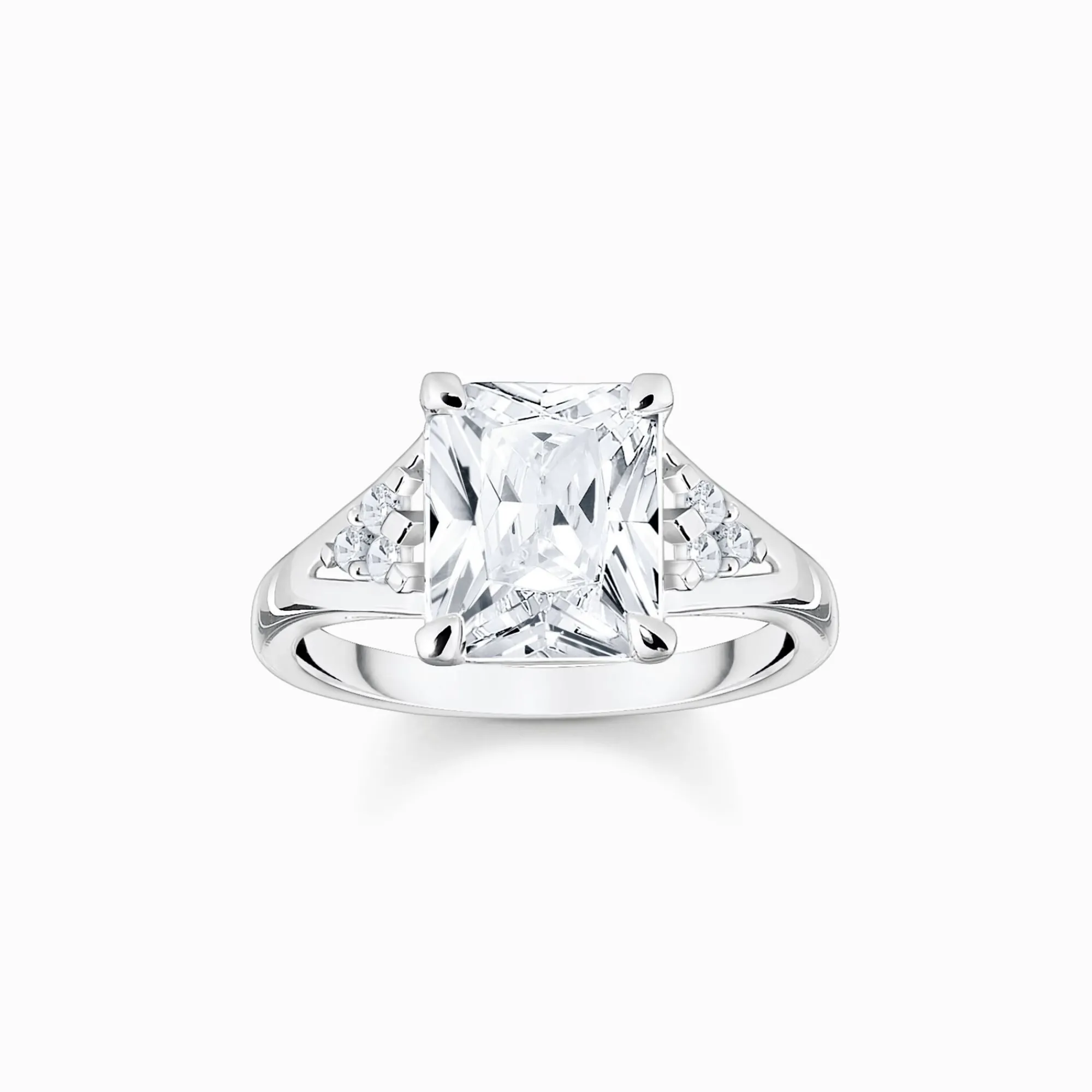 Women THOMAS SABO Rings-Ring with white stones silver