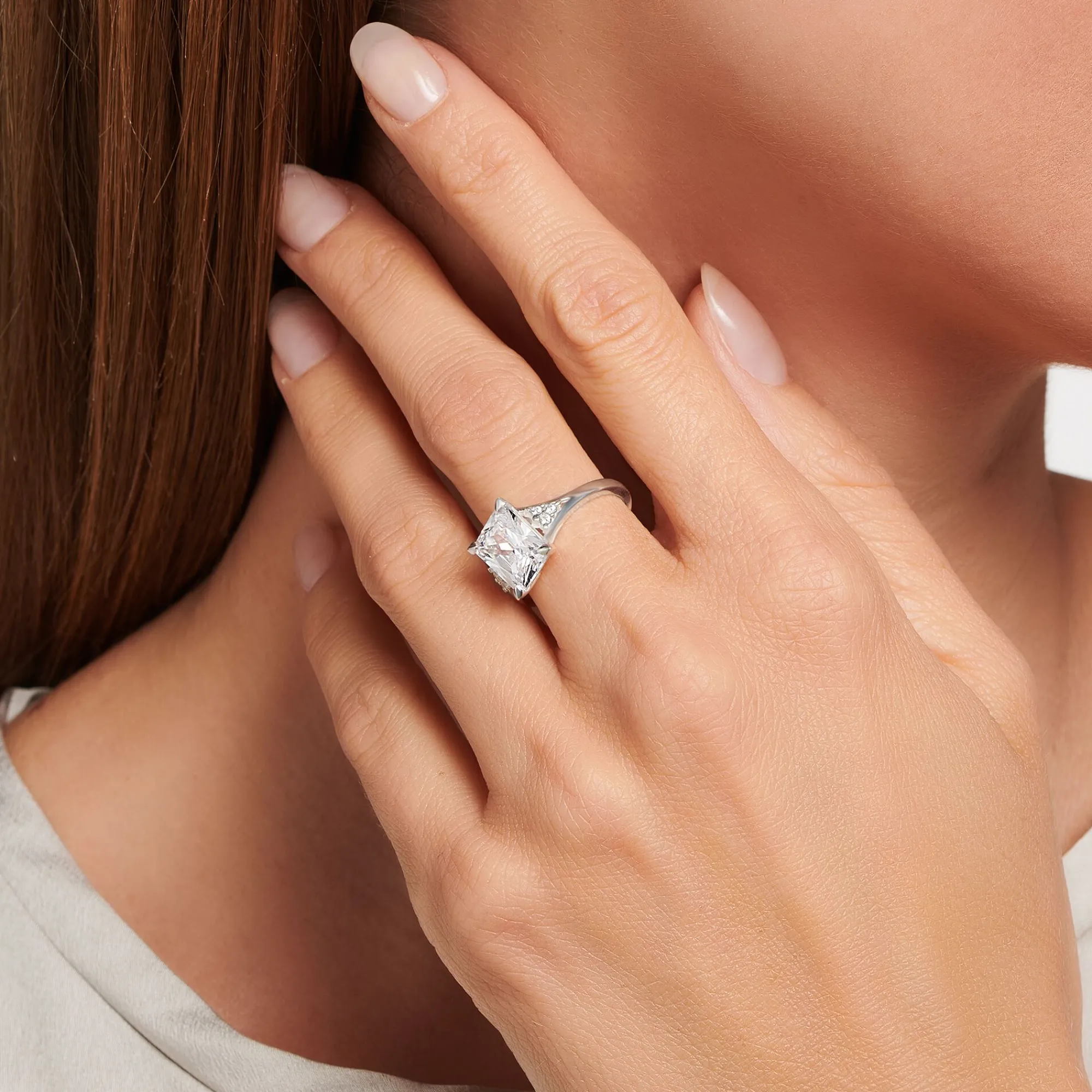 Women THOMAS SABO Rings-Ring with white stones silver