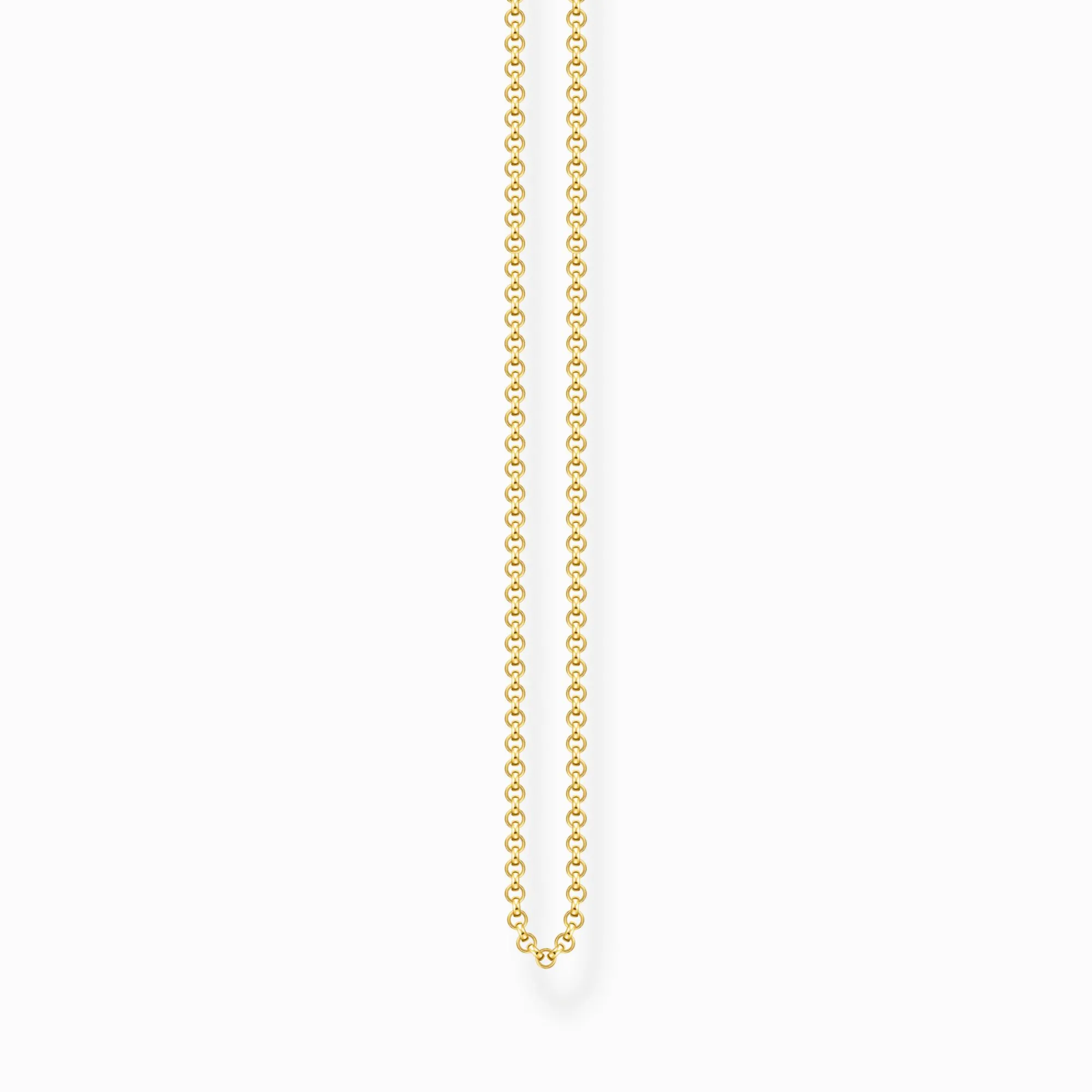 Women THOMAS SABO Necklaces|18-Carat Gold-Plating - 925 Silver-Round belcher chain Thickness 2.00 mm (0.08 Inch)