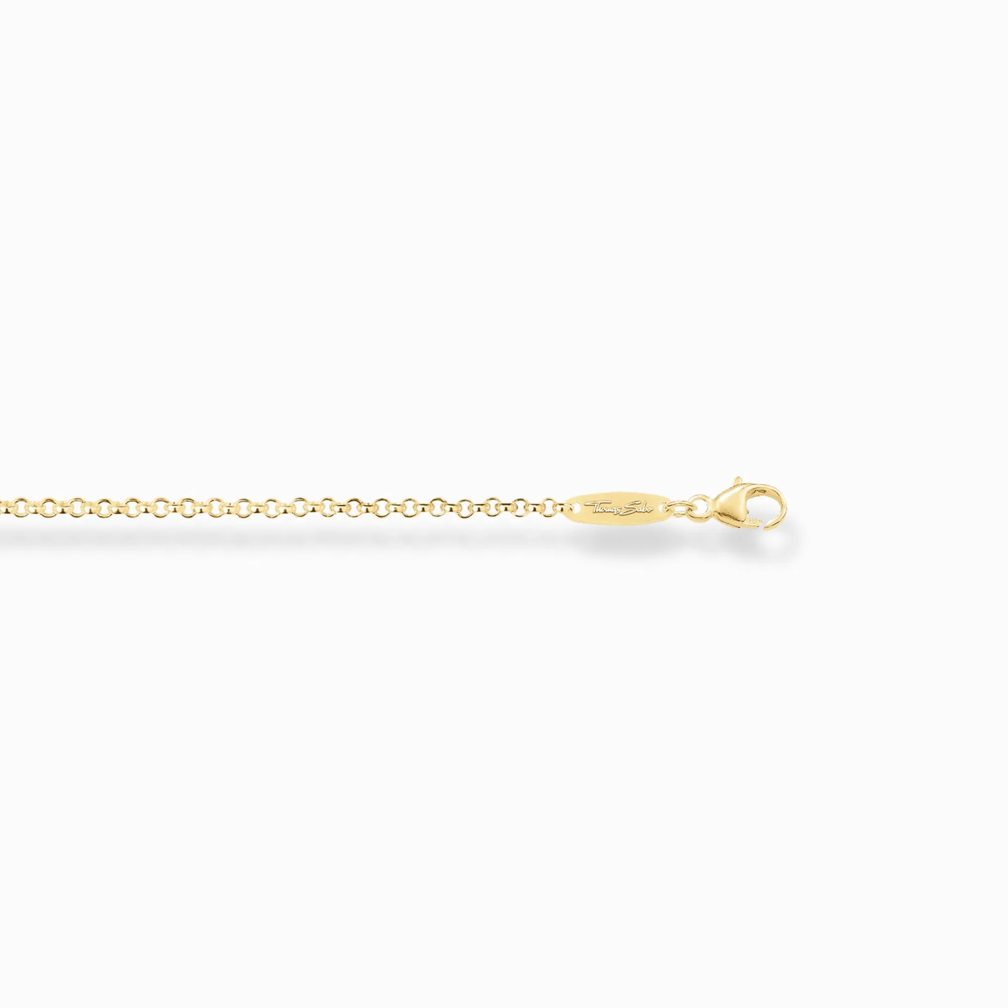 Women THOMAS SABO Necklaces|18-Carat Gold-Plating - 925 Silver-Round belcher chain Thickness 2.00 mm (0.08 Inch)