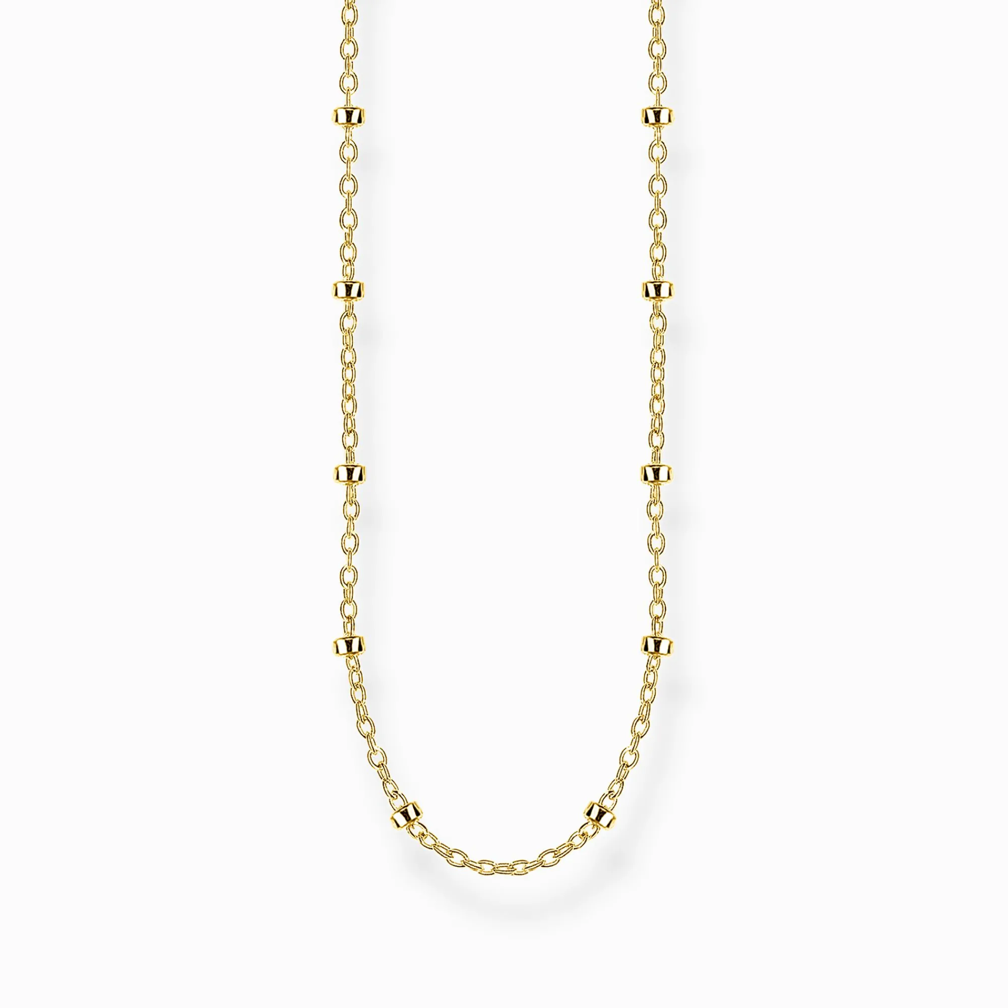 Women THOMAS SABO Necklaces|18-Carat Gold-Plating - 925 Silver-Round belcher chain yellow gold Thickness 1.60 mm (0.06 Inch)