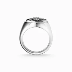 Women THOMAS SABO Rings|Rings-Signet ring bourbon lily