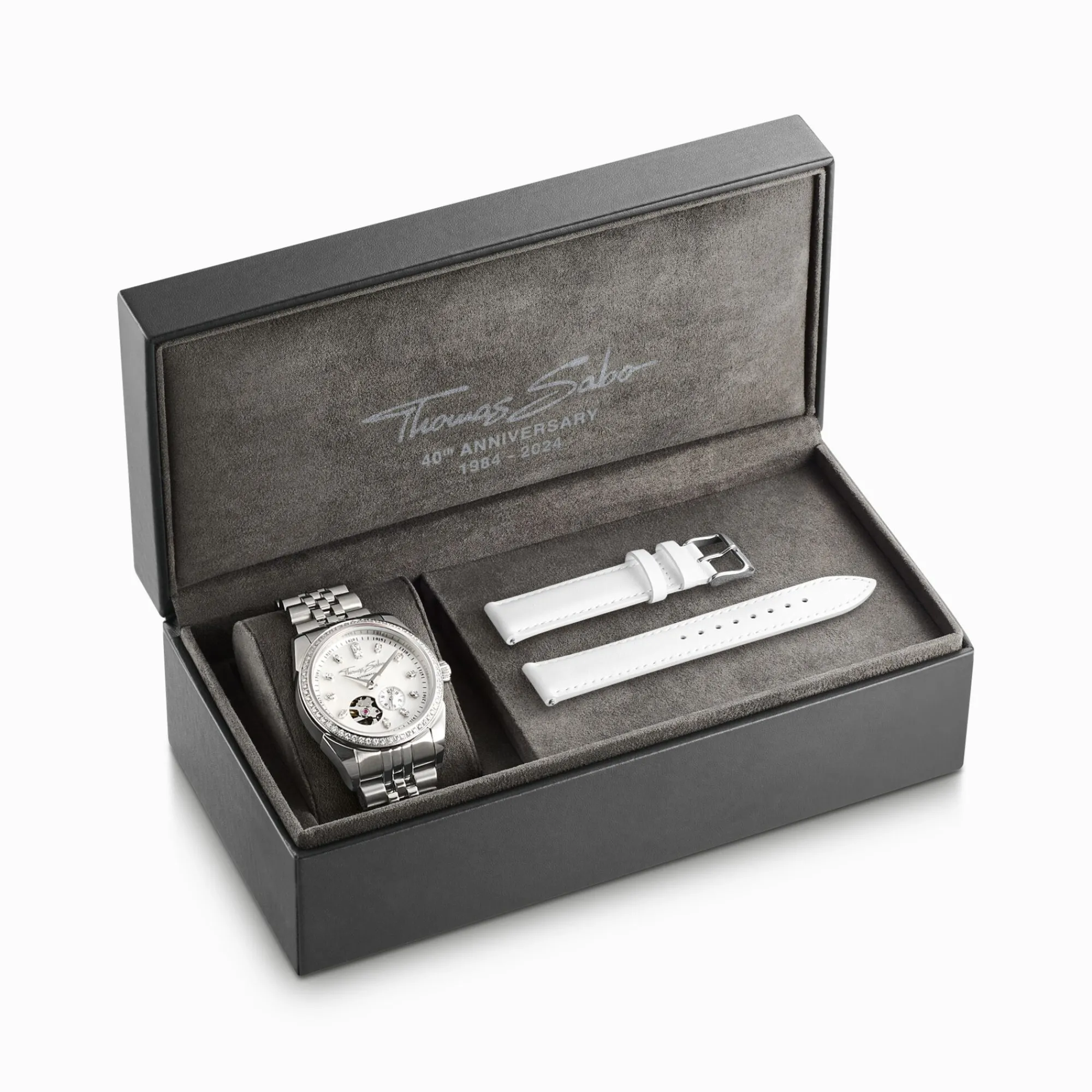 Women THOMAS SABO Watches|Ladies' Watches-Silver automatic watch with 36 mm and mother of pearl inlay