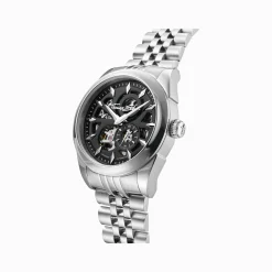 THOMAS SABO Watches|Watches-Silver automatic watch with 41 mm and black dial