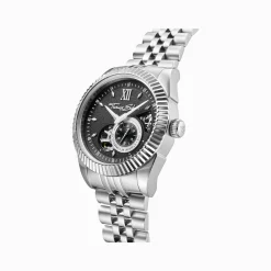 THOMAS SABO Watches|Watches-Silver automatic watch with 41 mm and black dial
