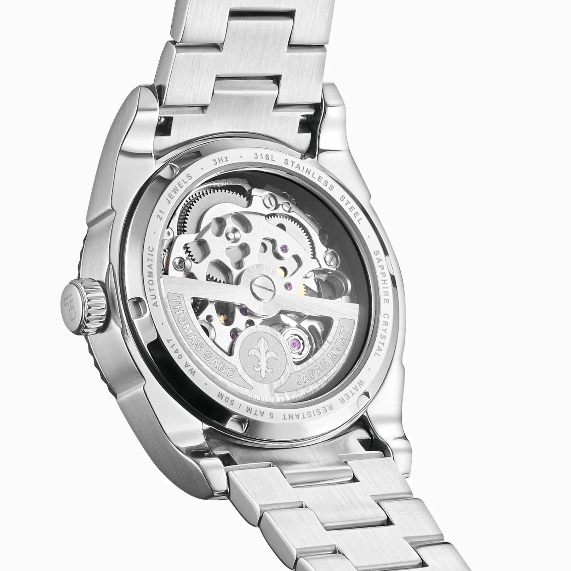 Women THOMAS SABO Watches|Ladies' Watches-Silver automatic watch with 36 mm and ice blue dial