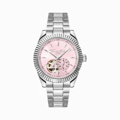 Women THOMAS SABO Watches|Ladies' Watches-Silver automatic watch with 36 mm and rebel pink dial