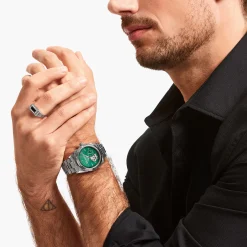 Women THOMAS SABO Watches|Ladies' Watches-Silver automatic watch with 36 mm and emerald green dial