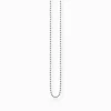 Women THOMAS SABO Necklaces|Necklaces & Chains-Silver ball necklace Thickness 1,20 mm (0,05 Inch)