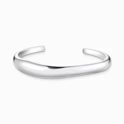 Women THOMAS SABO Bangles|925 Silver-Silver bangle in organic shape