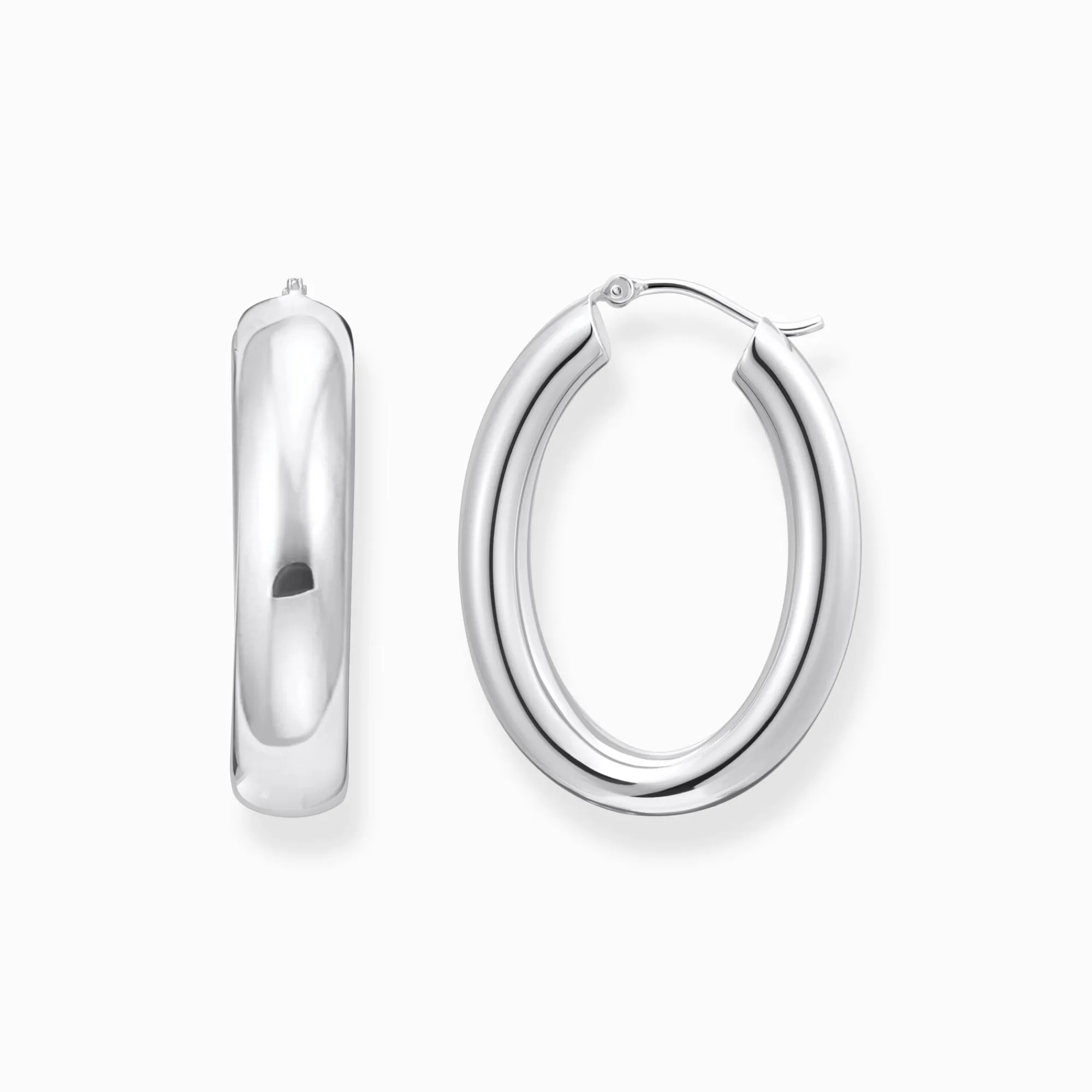 Women THOMAS SABO Hoop Earrings-Silver big chunky hoop earrings