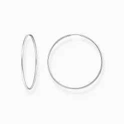 Women THOMAS SABO Hoop Earrings-Silver big hoop earings