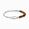 Women THOMAS SABO Bracelets|Bracelets-Silver blackened bracelet with brown beads