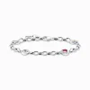 Women THOMAS SABO Bracelets-Silver blackened bracelet with round elements and various stones