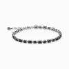 Women THOMAS SABO Bracelets|925 Silver-Silver blackened bracelet with black zirconia