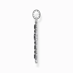 Women THOMAS SABO Pendants|925 Silver-Silver blackened corss pendant with black zirconia